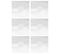 Angoily 6pcs White Vinyl Record Bags with Po Material for Protecting Records, Snug Fit Double Inner Film Sleeves, Anti-Static Dustproof Storage for 12-inch Albums