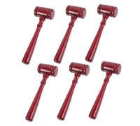 Angoily 6pcs Wooden Judge Gavel for Realistic Courtroom Role Play Halloween Cosplay Parties Wood Hammer for Lawyers Judges Auctioneers Accessories