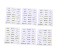 Angoily 6sheets Letter Bottle Label Stickers Self Adhesive Decorative Tags for Essential Oil and Perfume Bottles Easy Peel Off Organizing Decals for Kitchen and Bathroom