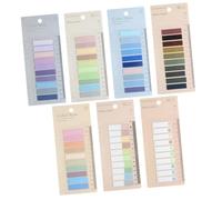 Angoily 7 Sheets Colored Sticky Tabs Transparent Self-Adhesive Bookmarks Practical Reading Strips for Students Teachers Highlighting Notes and Page Markers