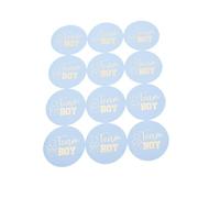 Angoily 72pcs Gender Reveal Stickers Set, Self-Adhesive Round Boy or Girl Party Labels, Shower Decorative Team Stickers for Gender Reveal Events