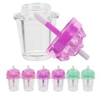 Angoily 7pcs Refillable Lip Balm Containers Empty Lip Gloss Tubes Plastic Cute Design and Convenient to Carry for Everyday Makeup Session Or Business Trips Random Color