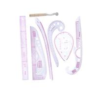 Angoily 7pcs Sewing Measuring Ruler Set with Metric Quilting and Patchwork Rulers for Tailors and Dressmakers, Multi-angle Fashion Design Tools for Pattern Making and Dressmaking