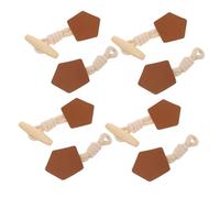 Angoily 8 Pairs Wooden Toggle Buttons for Coats Womens Sweaters Leather Accessories Decorative Replacement Garment Buttons Easy to Use Versatile Sturdy Fastening