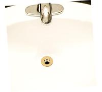 Angoily 8 Pcs Sink Overflow Cover Caps Basin Overflow Rings Insert Hole Covers for Bathroom Wash Basin Abs Copper Anti-rust Fade-resistant Easy Installation