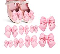 Angoily 8 Pcs Small Bows for Crafts Shoe Bow Accessories Cute Flexible Resin Soft to The Touch Decorative Hair Accessory for Crafts with Four Different Sizes