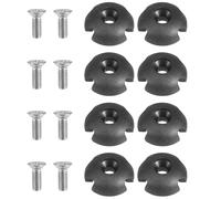 Angoily 8 Sets Kayak Line Guide Fittings with Screws Plastic Slotted Marine Rigging Accessories for Kayak Canoe Deck Hardware Boat Mount
