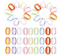 Angoily 800Pcs Acrylic Linking Rings Quick Link Connectors Detachable Open Link Rings for DIY Purse Strap Chain Colorful Accessories for Crafts and Jewelry Making
