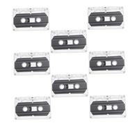Angoily 8pcs Blank Music Cassette Tapes with Clear Protective Case for DIY Retro Party Messages Voice Recording and Educational Use Lightweight Portable Audio Recording Tape
