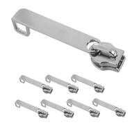 Angoily 8pcs Burst Nylon Zipper Tabs Replacement with Keyhole Sliders Double Suitcase Puller Repair Parts for Luggage Backpacks Tents Travel Zip Fixers