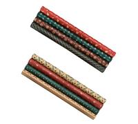 Angoily 8pcs Christmas Wrapping Paper Kraft Paper with Classic Christmas Theme Patterns, Retro Design for Gift and Flower Packaging, for Decorations and DIY Origami Use