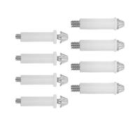 Angoily 8pcs Folding Door Pivots Bi-fold Door Bottom Pivot Kit Adjustable Carbon Steel Plastic White 3/8 and 7/16 for Home and Office Use