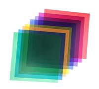 Angoily 8pcs Gel Light Filter Correction Overlays Kit for Camera Flash 30cm Led Photo Video Studio Lighting Color Temperature Adjustment