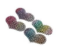 Angoily 8Pcs Gradient Heart Hair Clips for and, Small Rhinestone Snap Barrettes, Colorful Mini Heart Hair Accessories for Valentine’S Day and Weddings