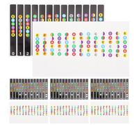 Angoily 8pcs Guitar Fretboard Stickers for Beginners with Note and Tone Labels, Sweatproof Pvc Sticker Set for Acoustic and Electric Guitars, Easy to Apply Fretboard Decals for Learning