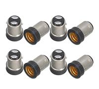 Angoily 8pcs Light Bulb Socket Adapter B15 to E12 Base Conversion Lamp Holder Converter in Black Made of Iron and Plastic Safe and Practical for Filament Light