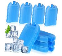 Angoily 8Pcs Medium Reusable Ice Packs - 13.8x8.6cm Slim Freezer Blocks For Cool Bags - Leakproof Chilling Pack For Lunch Boxes - Compact Ice Coolers Block For Travel Picnic Camping BBQ
