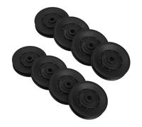Angoily 8pcs Mm Black Pa6 Pulley Wheel with Protective Dust Cover for Home Gym Resistance Trainers, Smooth Operation Fitness Equipment Accessory for Cable Machines and Weight Lifting