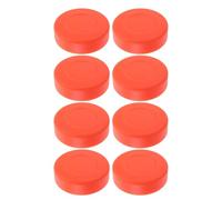 Angoily 8pcs Plastic Orange Puck Flat Hockey Puck Matte-finished Pvc Reduced Glare High Visibility Lightweight Hockey Outdoor Sports Enthusiasts Training Games