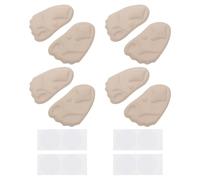 Angoily 8pcs Practical Front Foot Pads Sponge Insoles Comfortable Pressure Relief Breathable Mesh Cloth Adhesive Tape Front Half Shoe Inserts for Daily Wear