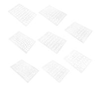 Angoily 8Pcs Reusable Plastic Letter Stencils for Painting Alphabet Crafts DIY Wall Art Templates Durable Smooth Surface Stencils for School Projects and Home Decoration