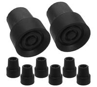 Angoily 8pcs Rubber Tips for Walking Sticks and Crutches 19mm Non Slip Replacement Cane Feet Covers in Black for Reducing Risk of Falls and Extending Walking Stick Life