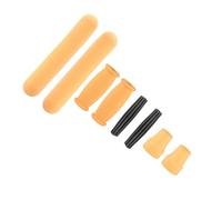 Angoily 8pcs Rubber Walking Stick Accessories Orange Crutch Hand Grips with Non-slip Foot Pads and Axillary Mop Handle for Home Use, Easy to Install and Protect Hands from Abrasion