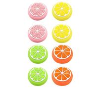 Angoily 8Pcs Silicone Joystick Covers Compatible with Nintendo Swi-tch/Li-te/OLED - Anti-Slip Lemon Fruit Pattern Thumb Grip Caps - Comfortable Analog Stick Button Protectors for Enhanced Gaming