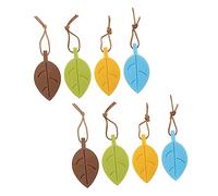 Angoily 8Pcs Silicone Leaves Door Stopper Flexible Finger Protector Wedges in Yellow Green Blue Brown Safe Slam Door Stops for Home and Office Use