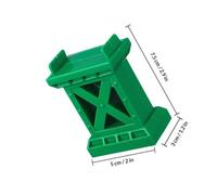 Angoily 8pcs Train Track Bridge Supports Set Stackable Grey and Green Railway Pier Accessories for Model Trains for Hobbyists
