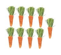 Angoily 9pcs Bunny Chew Carrots Rabbit Hamster Treats Small Animals Teething Sticks for Pet Dental Care