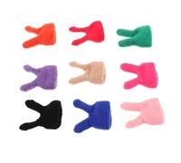 Angoily 9pcs Mini Knitted Rabbit Ear Hats for Dolls Soft Tiny Beanie Winter Headwear DIY Craft Accessories for Easter Decorations Doll Dress-up and Wine Bottle Toppers