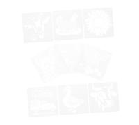 Angoily 9Pcs Reusable Farm Animal Painting Stencils DIY Craft Templates for Wood Furniture Fabric Wall Art with Chicken Cow Pig Horse Patterns
