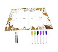 Angoily Acrylic Dry Erase Board Tabletop Memo Planner for Home Office Use Reusable Writing Surface Includes Advertising Pins Markers Smooth Erasable Message Board