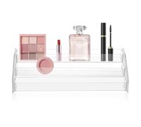 Angoily Acrylic Eyeshadow Palette Organizer 3-Tier Makeup Storage Rack with Snap Lock, Perfume and Nail Polish Holder for Vanity Dresser Cosmetic Display Case