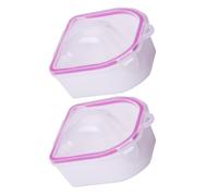 Angoily Acrylic Nail Remover Nail Soaking Bowl 2Pcs Set 11.5X10X5.8Cm Softens Cuticles and Treats Dirt Practical Design