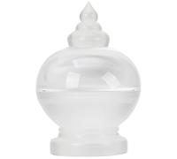 Angoily Acrylic Pagoda Buddhist Stupa Ornament Small White Buddha Offering Decor Delicate Acrylic Model for Home Temple Display