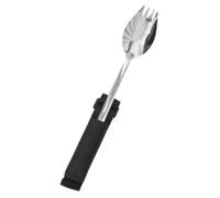 Angoily Adaptive Utensil Seniors Spork Lightweight Stainless Steel Nylon Spork for Disabled People Easy to Grasp Convenient Dining Experience Daily Use Tableware for Elderly