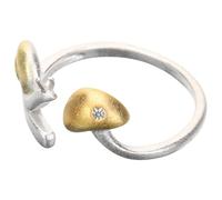 Angoily Adjustable Aesthetic Ring Fashion Ring Simple Copper Not Fade High Polishing Process Women Engagement Party Mushroom Snail Design