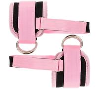 Angoily Adjustable Ankle Bind Straps with Double Buckle 2pcs Pink Cable Machine Attachment for Leg Strength Training Gym Fitness Cable Workout