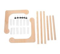 Angoily Adjustable Wooden Embroidery Stand for Cross Stitch Portable Lap and Table-top Needlework Frame Holder with Natural Finish Compact Solid Wood Design for Tapestry and Sewing DIY