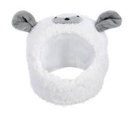 Angoily Adorable Lamb Shaped Pet Hat Soft Cotton Headwear for Cats and Small Dogs Comfortable Fit Carnival Party Costume Accessory for Halloween Photo Shoot