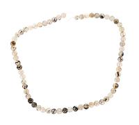 Angoily Agate Natural Stone Beads String Black and Pattern Loose Beads for DIY Jewelry Making for Necklaces Bracelets Anklets and Unique Accessories