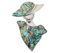 Angoily Alloy Seashell Lady Brooch Pin Stylish Alloy Lightweight Portable Women Casual Occasions Suits Unique Design