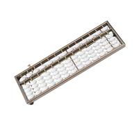 Angoily Aluminum Alloy Abacus with Rods for Students and Accountants Brain Developing Educational for Mental Arithmetic Chinese Style Counting Tool for Learning and Office Decor