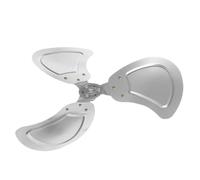 Angoily Aluminum Pedestal Fan Blades 18 Inch Replacement for Standing Fans | Three Leaf Design, 10mm Centre Hole, Silver Finish, for Office Cooling, Workshop Use