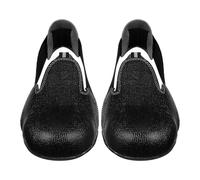 Angoily Anti-Smashing Cow Leather Safety Shoes Covers with Steel Toe Protection Non-Slip Overshoes for Industrial Workplace Unisex Protective Overshoes for Labor Insurance Black