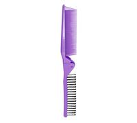 Angoily Anti-static Foldable Hair Comb 6pcs Set, High Temperature Resistant Double-headed Plastic Hair Folding Comb for Travel and Daily Styling, Purple