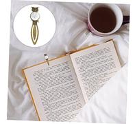 Angoily Antique Zinc Alloy Owl Bookmark with Natural Turquoise Stone Metal Page Holder for Students and Book Lovers Retro Reading Marker Portable and Decorative Stationery Gift
