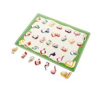 Angoily Arabic Alphabet Puzzle Board for Kids Educational Wooden Puzzle Toy Colorful Cognitive Learning and Focus for Toddlers for Early Childhood Development